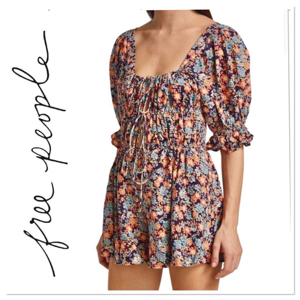 Women’s Free People Show Me Love Linen Blend Romper Jumpsuit NWT